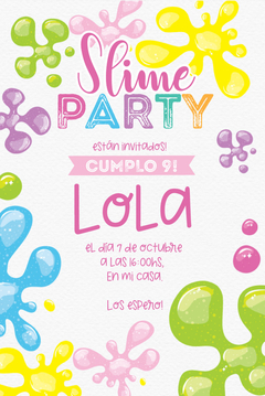 KIT IMPRIMIBLE Slime party - Tres Cerditos Kits Imprimibles