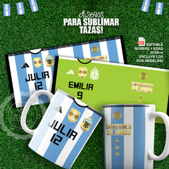 Diseño para tazas ARGENTINA Camisetas / 20x9cm