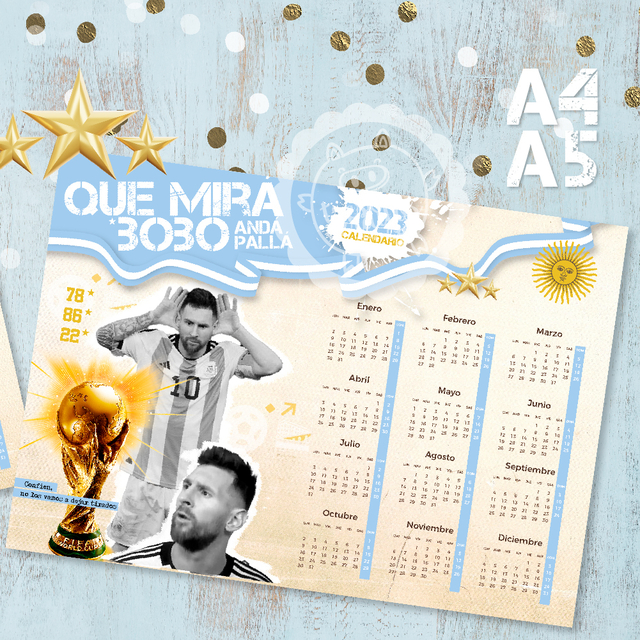 CALENDARIOS IMPRIMIBLES Argentina Tri Campeón
