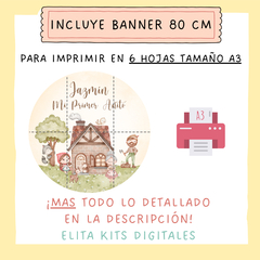 Kit Imprimible Caperucita Roja + Banner Circular Fondo Mesa Dulce Candybar - comprar online
