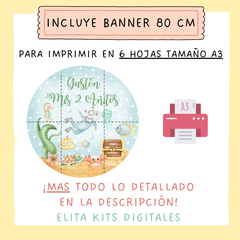 Kit imprimible Fondo del Mar Nene + Banner Circular Fondo Mesa dulce Candybar - Kits Imprimibles - Elita Kits Digitales