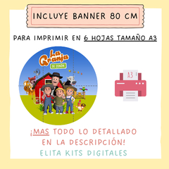 Kit imprimible La Granja de Zenón + Banner Circular Fondo Mesa Dulce - tienda online