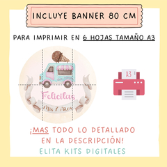 Banner imprimible helados heladitos