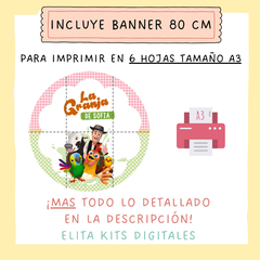 Kit imprimible La Granja de Zenón Nena + Banner Circular - comprar online