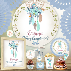 Kit imprimible Atrapasueños Boho decoracion cumpleaños