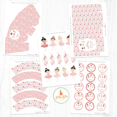 Kit Imprimible Bailarina Clasica Ballet decoracion cumpleaños