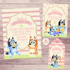 Kit imprimible Bluey para nenas niñas