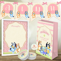 Kit imprimible Bluey Nena decoración cumpleaños