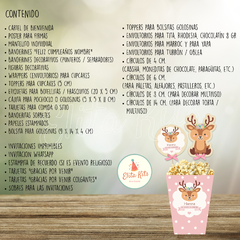 Kit imprimible ciervita flores, personalizado - comprar online