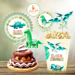 Kit imprimible dinosaurios cumpleaños candybar