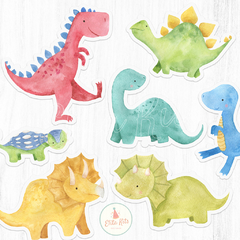 Kit imprimible Dinosaurios Nenas + Banner Circular Fondo Mesa Dulce Candybar - Kits Imprimibles - Elita Kits Digitales