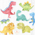 Kit imprimible Dinosaurios Nenas + Banner Circular Fondo Mesa Dulce Candybar - comprar online