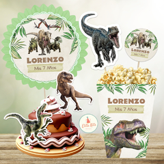 Kit imprimible Dinosaurios Jurasicos + Banner Circular Fondo Mesa Dulce Candybar - Kits Imprimibles - Elita Kits Digitales