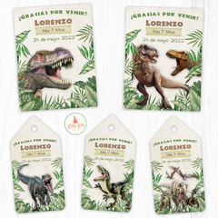 Kit imprimible Dinosaurios Jurasicos + Banner Circular Fondo Mesa Dulce Candybar - comprar online