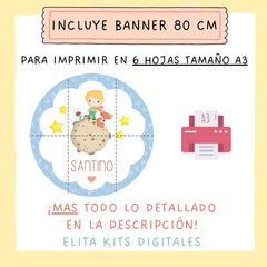 Kit Imprimible El Principito + Banner Circular Fondo Mesa dulce - comprar online