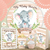 Kit Imprimible Elefante Acuarelas Nena + Banner Circular Fondo Mesa Dulce Candybar
