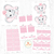 Kit imprimible elefantita bebe rosa decoracion