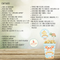 Kit imprimible Fondo del Mar Nene, personalizado - comprar online