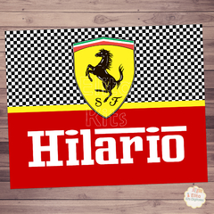 Kit imprimible Ferrari Fórmula 1 decoracion candybar