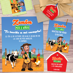 Kit imprimible La Granja de Zenón + Banner Circular Fondo Mesa Dulce - tienda online