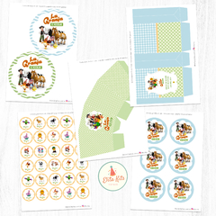 Kit imprimible La Granja de Zenón Varon + Banner Circular - Kits Imprimibles - Elita Kits Digitales