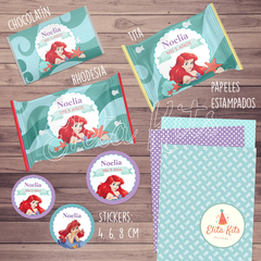 Kit imprimible La Sirenita Ariel decoracion candybar