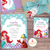Kit imprimible La Sirenita Ariel + Banner Circular Fondo Mesa Dulce Candybar - Kits Imprimibles - Elita Kits Digitales