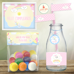 Kit imprimible Lluvia de Amor + Banner Circular Fondo Mesa Dulce Candybar - Kits Imprimibles - Elita Kits Digitales