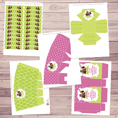 Kit imprimible Masha y El Oso decoracion candybar