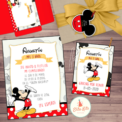 Imagen de Kit imprimible Mickey Mouse + Banner Circular Fondo Mesa Dulce Candybar