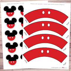 Kit imprimible Mickey Mouse decoracion candybar