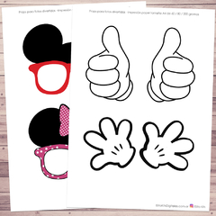 Kit imprimible Mickey Mouse + Banner Circular Fondo Mesa Dulce Candybar - Kits Imprimibles - Elita Kits Digitales