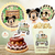 Kit imprimible Mickey Safari + Banner Circular Fondo Mesa Dulce Candybar en internet