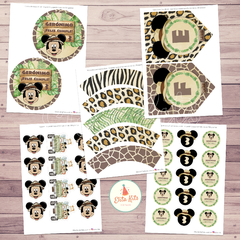 Kit imprimible Mickey Safari