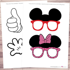 Kit imprimible Minnie Mouse Rosa