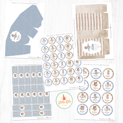 Kit imprimible Osito Aviador 2 + Banner Circular - Kits Imprimibles - Elita Kits Digitales