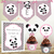 Kit Imprimible Osito Panda Nena Gris Rosa + Banner Circular Fondo Mesa Dulce - comprar online