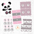 Kit Imprimible Osito Panda Nena Gris Rosa + Banner Circular Fondo Mesa Dulce - Kits Imprimibles - Elita Kits Digitales