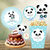 Kit imprimible Panda Nene Celeste + Banner Circular - tienda online