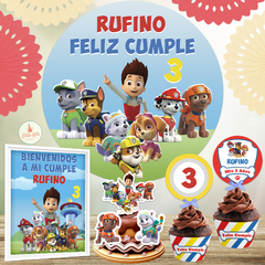 Banner imprimible patrulla canina cumpleaños 