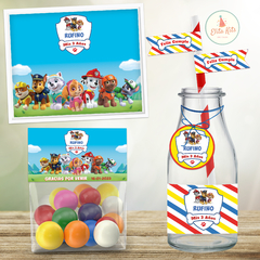 Kit imprimible Patrulla Canina Paw Patrol nene varón cumpleaños