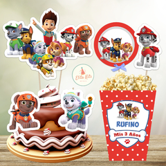 Kit imprimible Patrulla Canina Paw Patrol nene varón cumpleaños