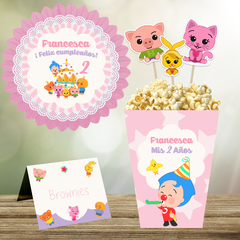 Kit imprimible plim plim nena cumpleaños decoracion + candybar