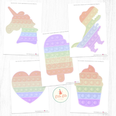 Kit imprimible Pop It Pastel + Banner Circular Fondo Mesa Dulce Candybar - Kits Imprimibles - Elita Kits Digitales