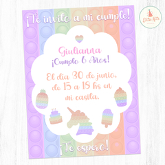 Kit imprimible Pop It Pastel + Banner Circular Fondo Mesa Dulce Candybar en internet