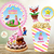 Kit Imprimible Princesa Peach Super Mario Bros para nenas decoración torta cake topper