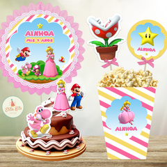 Kit Imprimible Princesa Peach Super Mario Bros para nenas