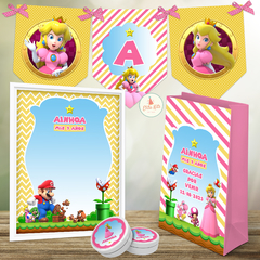 Kit Imprimible Princesa Peach Super Mario Bros para nenas bolsita sorpresa