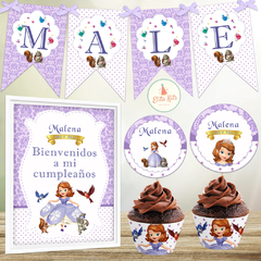 Kit Imprimible Princesita Sofia, personalizado - comprar online