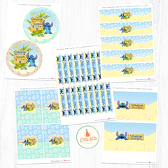 Kit Imprimible Stitch decoración cumpleaños candybar
